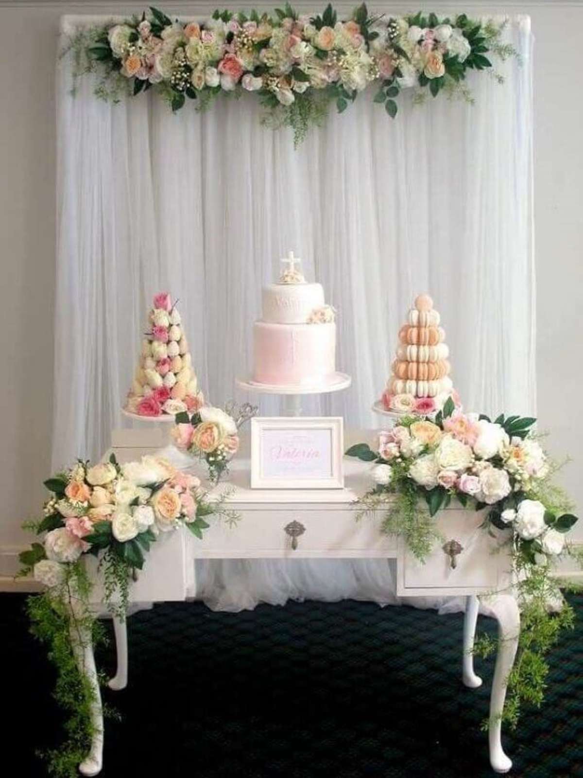 decoração de batizado simples