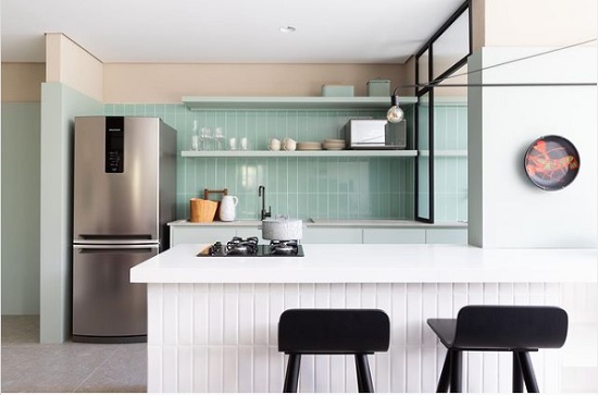 decoração de cozinha com balcão