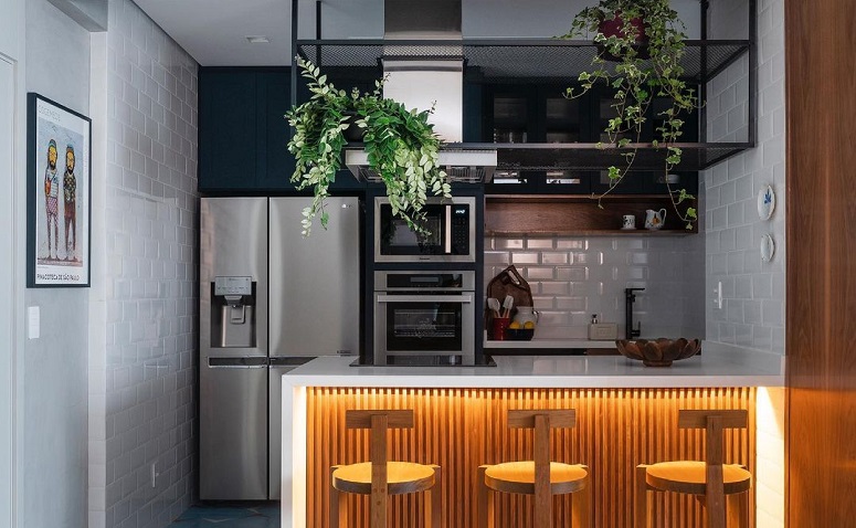 ideias decoração cozinha apartamento pequeno simples