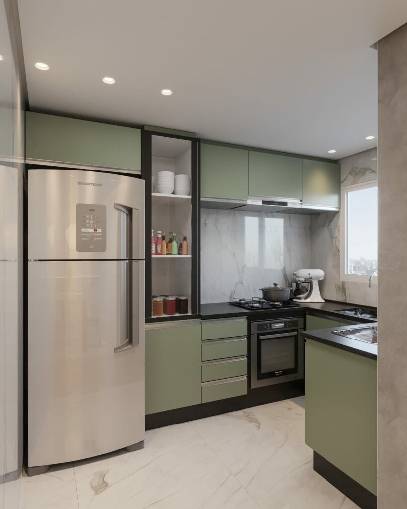 prateleiras para cozinha pequena de apartamento
