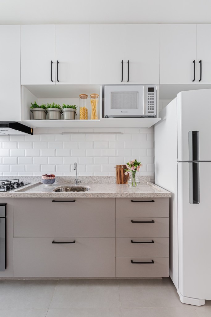 decoração de cozinha de apto pequeno