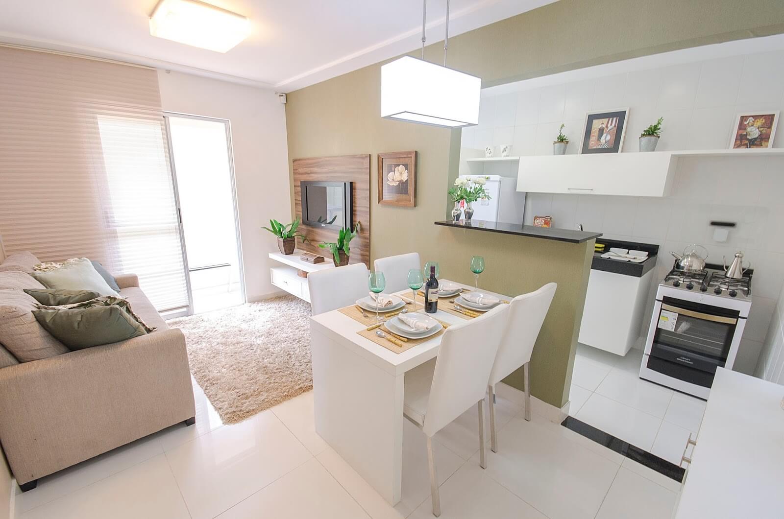 ideias decoração cozinha apartamento pequeno simples