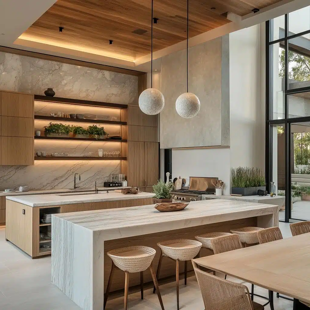 decoração de cozinha grande