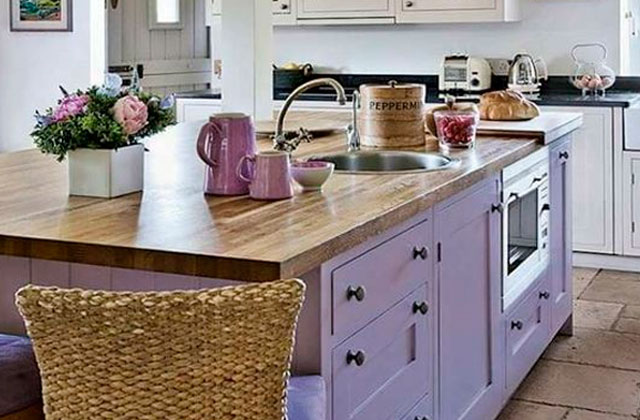 decoração de cozinha lilas