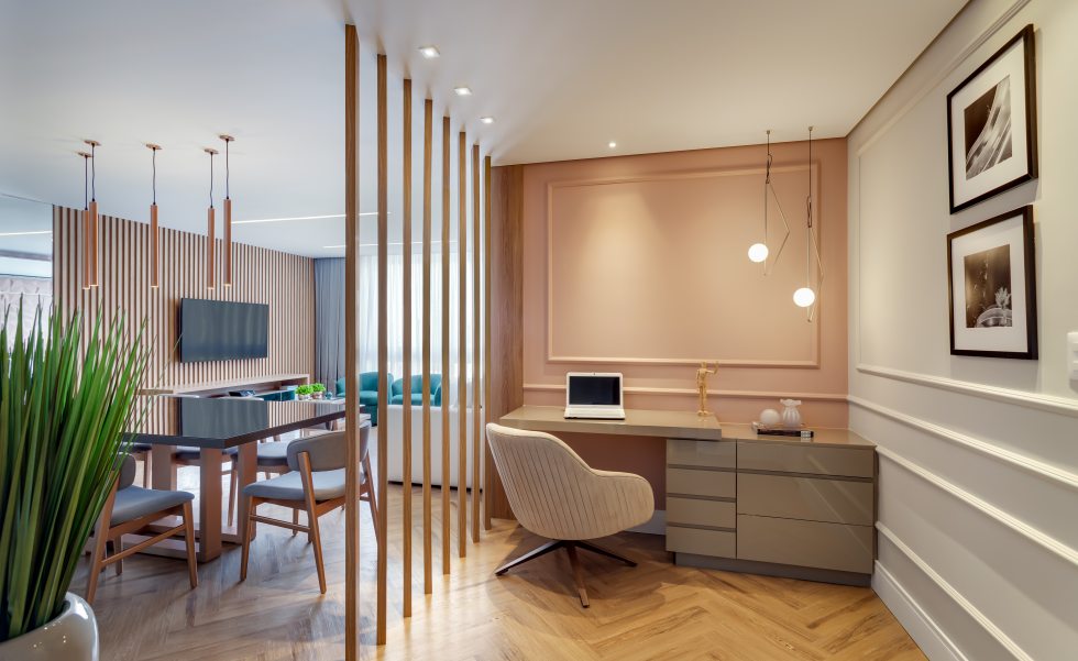 decoracao de escritorio com Boiserie