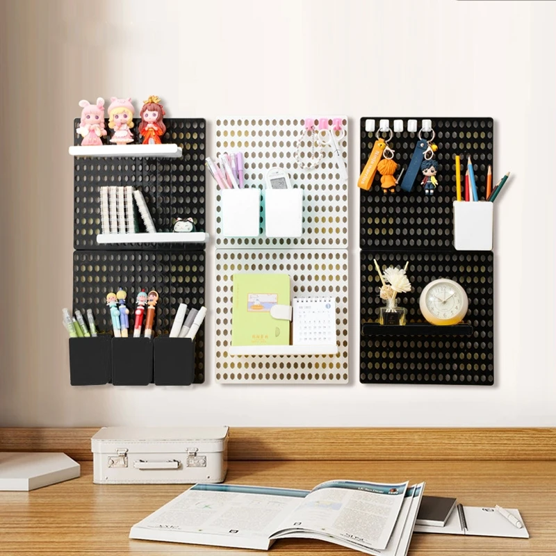 como instalar pegboard preto na parede do escritorio