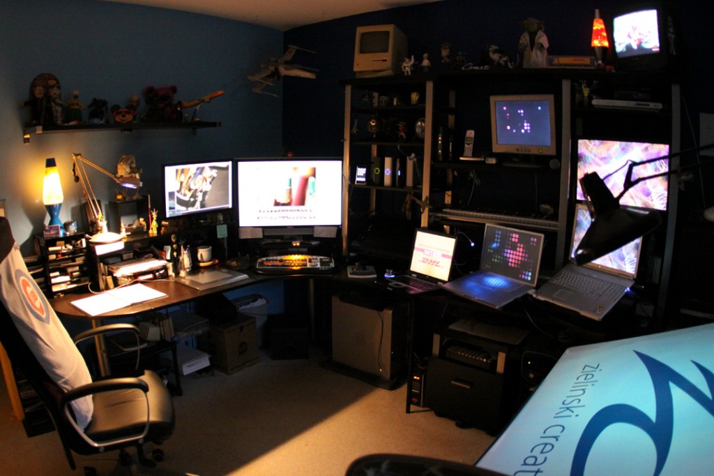 decoracao de escritorio geek