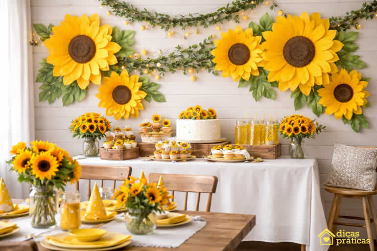 erros comuns ao decorar com girassóis