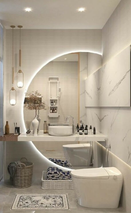 decoração de lavabo simples