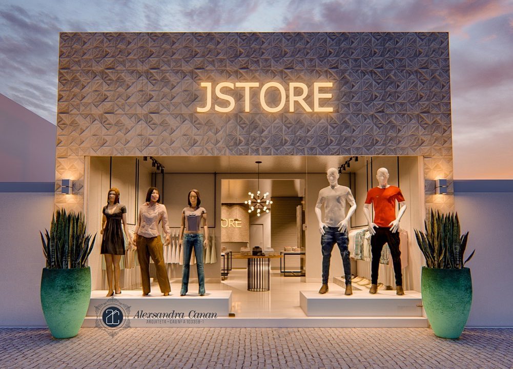 decoração de loja de roupa pequena e simples