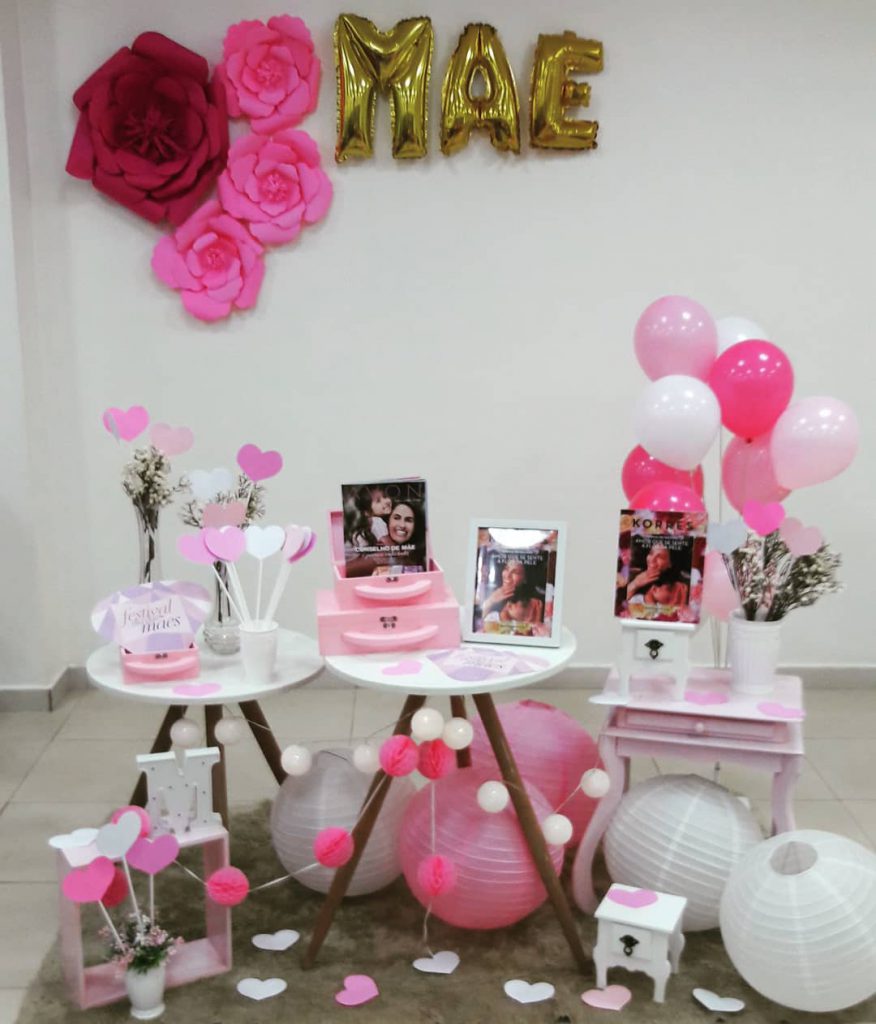 decoração de mesa para dia das mães simples
