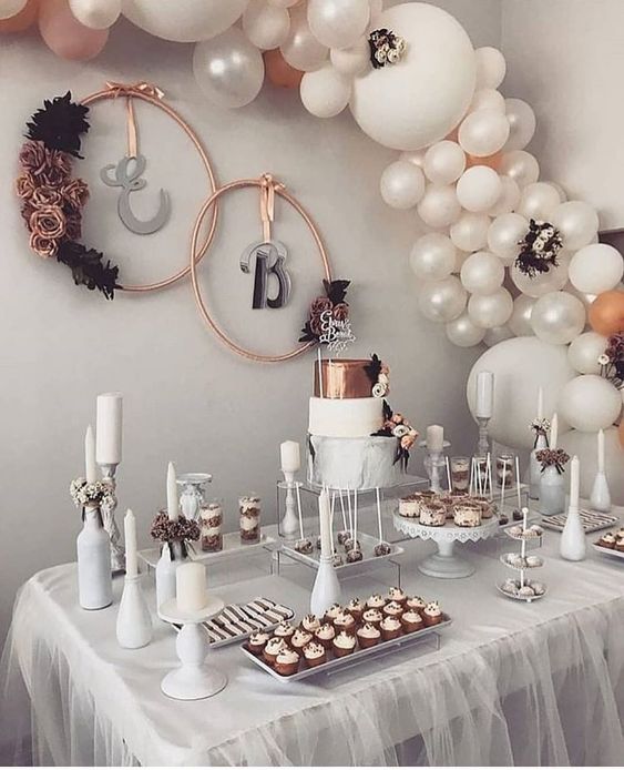 estilos de decoração para festa de noivado