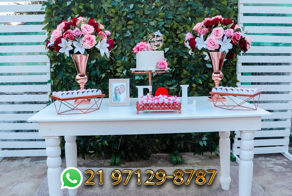 decoracao de noivado simples