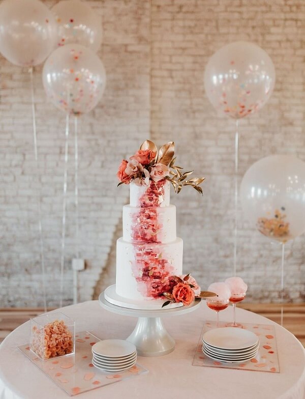 decoracao de noivado simples