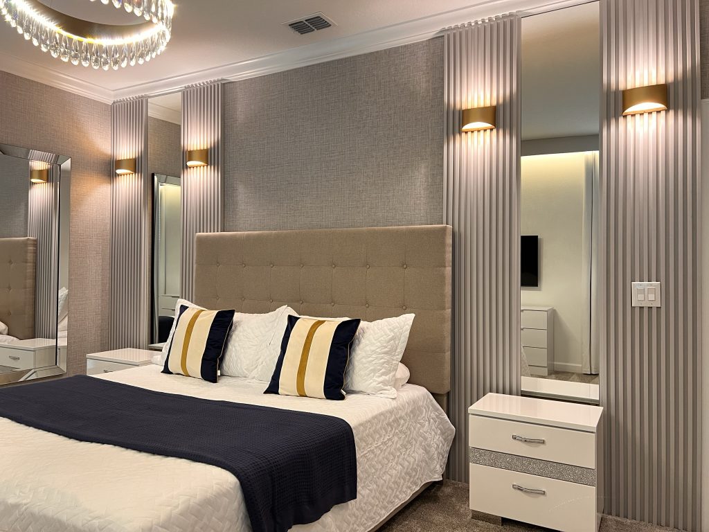 decoração quarto 2x2 com cama de casal