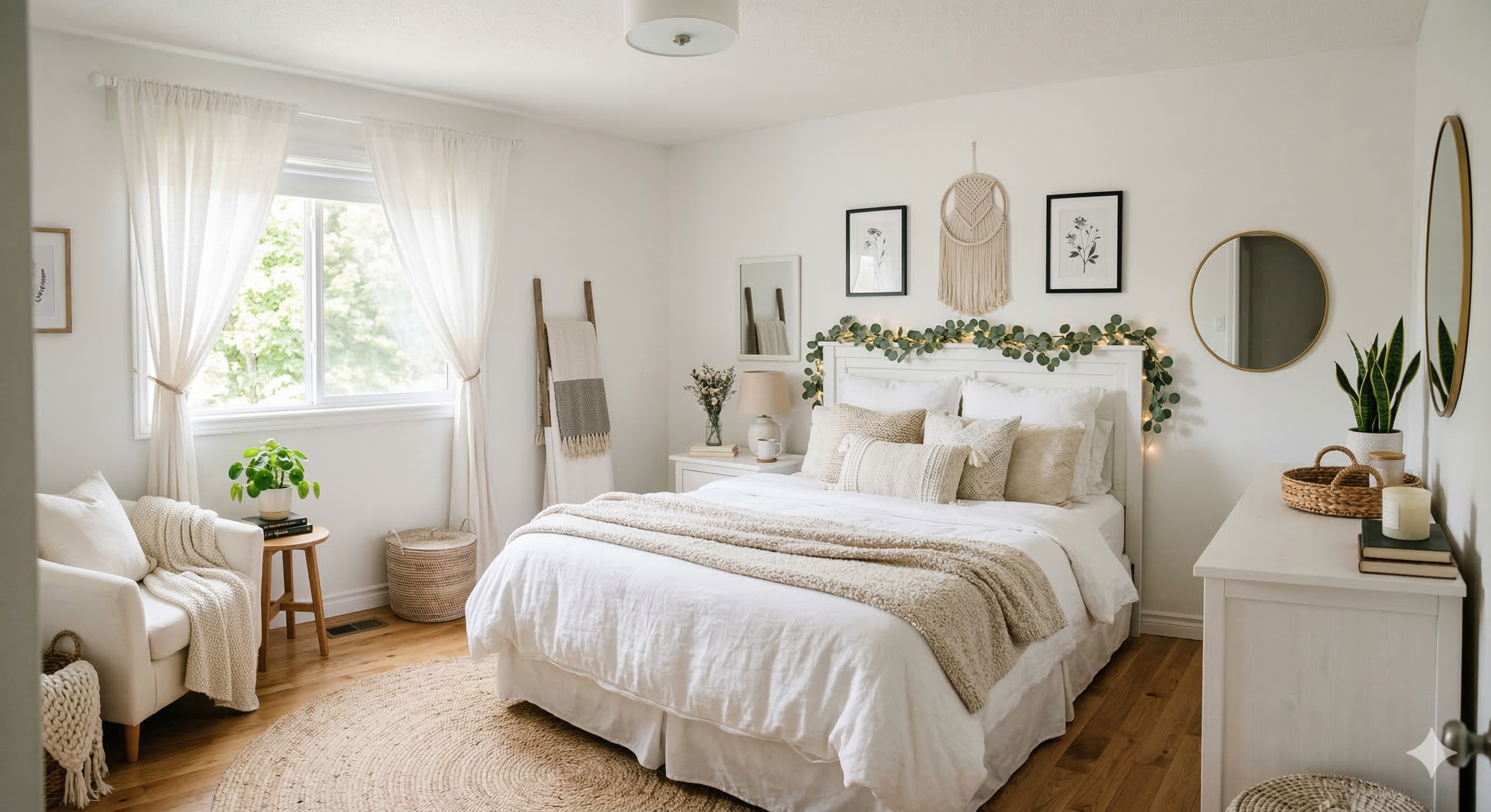 decoração de quarto branco