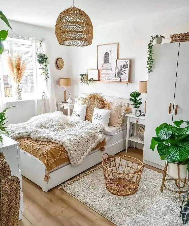 decoração de quarto branco