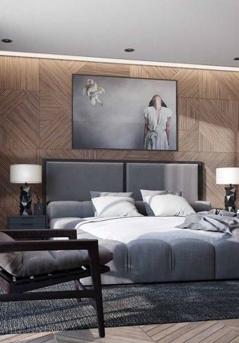 ideias de decoração quarto cinza simples