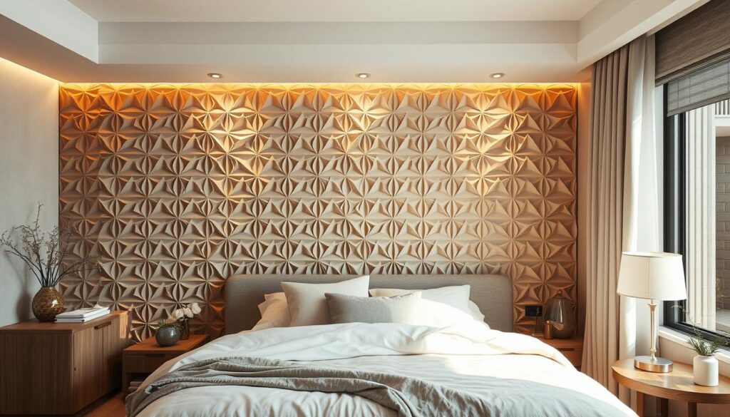 decoracao de quarto com placa 3d