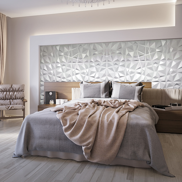 decoracao de quarto com placa 3d