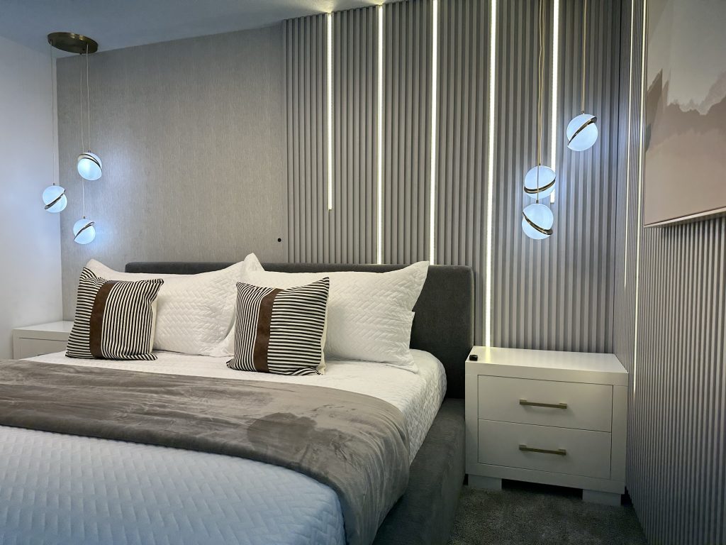 decoracao de quarto de casal cinza