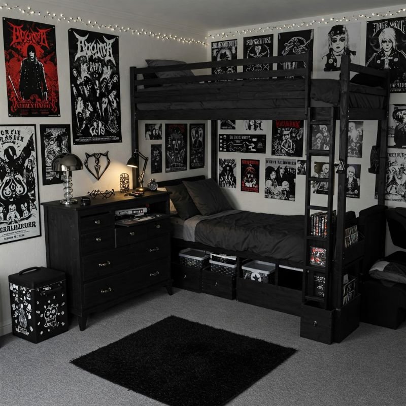 Guia completo de paletas de cores para quartos emo