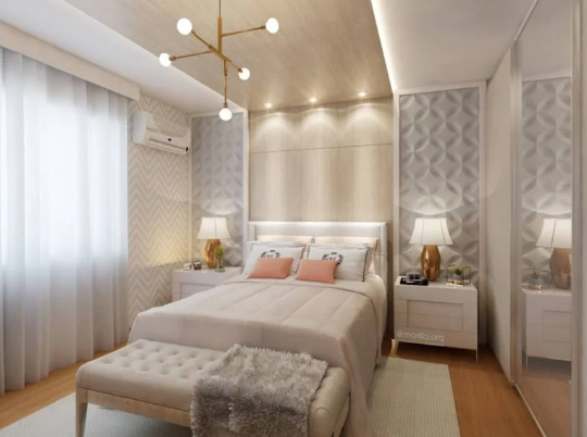 decoração de quarto grande feminino