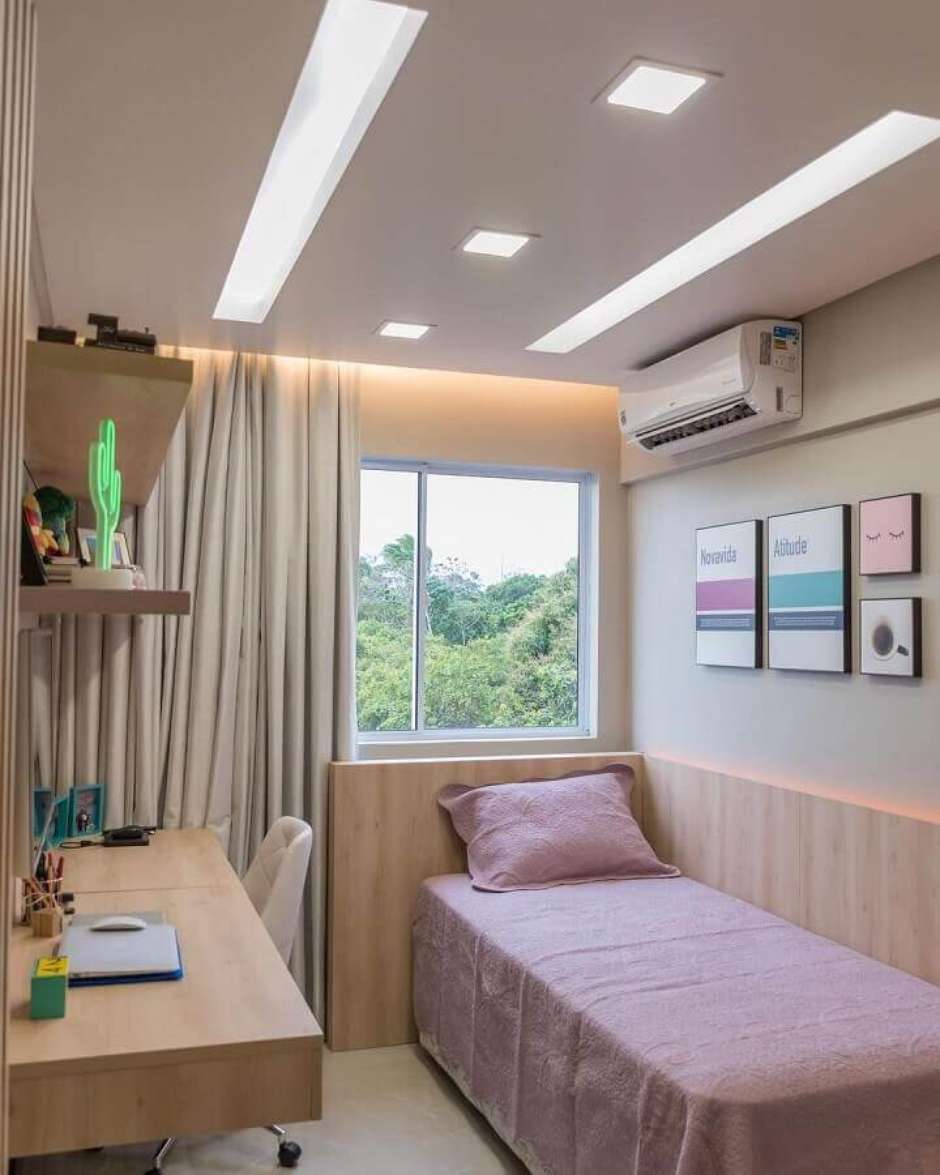 decoração de quarto grande feminino