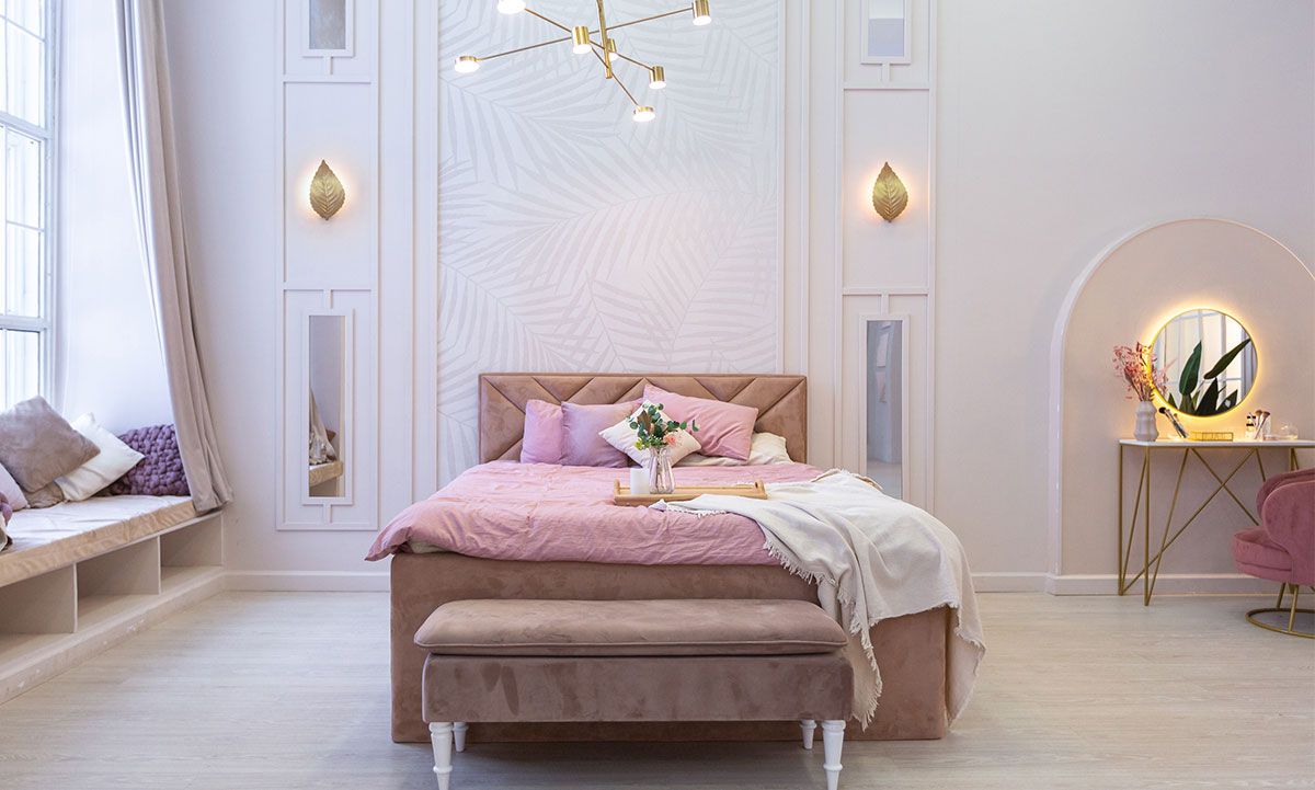 decoração de quarto grande feminino