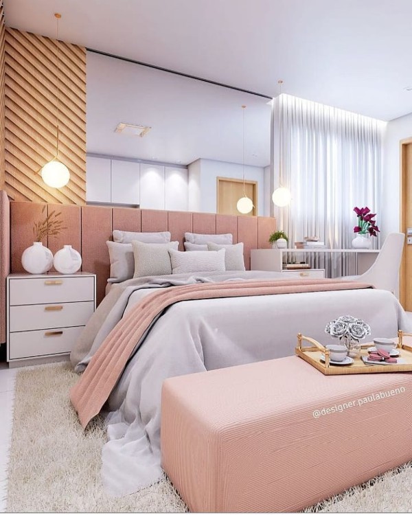 decoração de quarto grande feminino