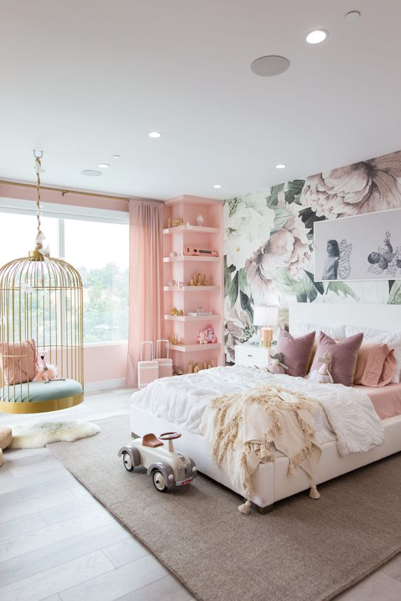 decoração de quarto grande feminino