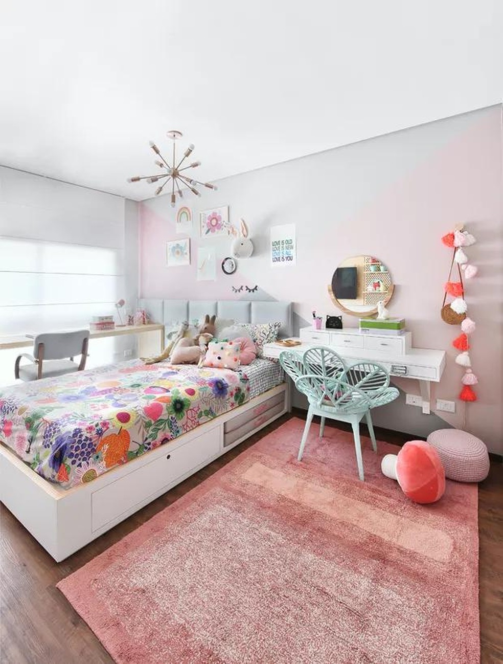 decoração de quarto grande feminino