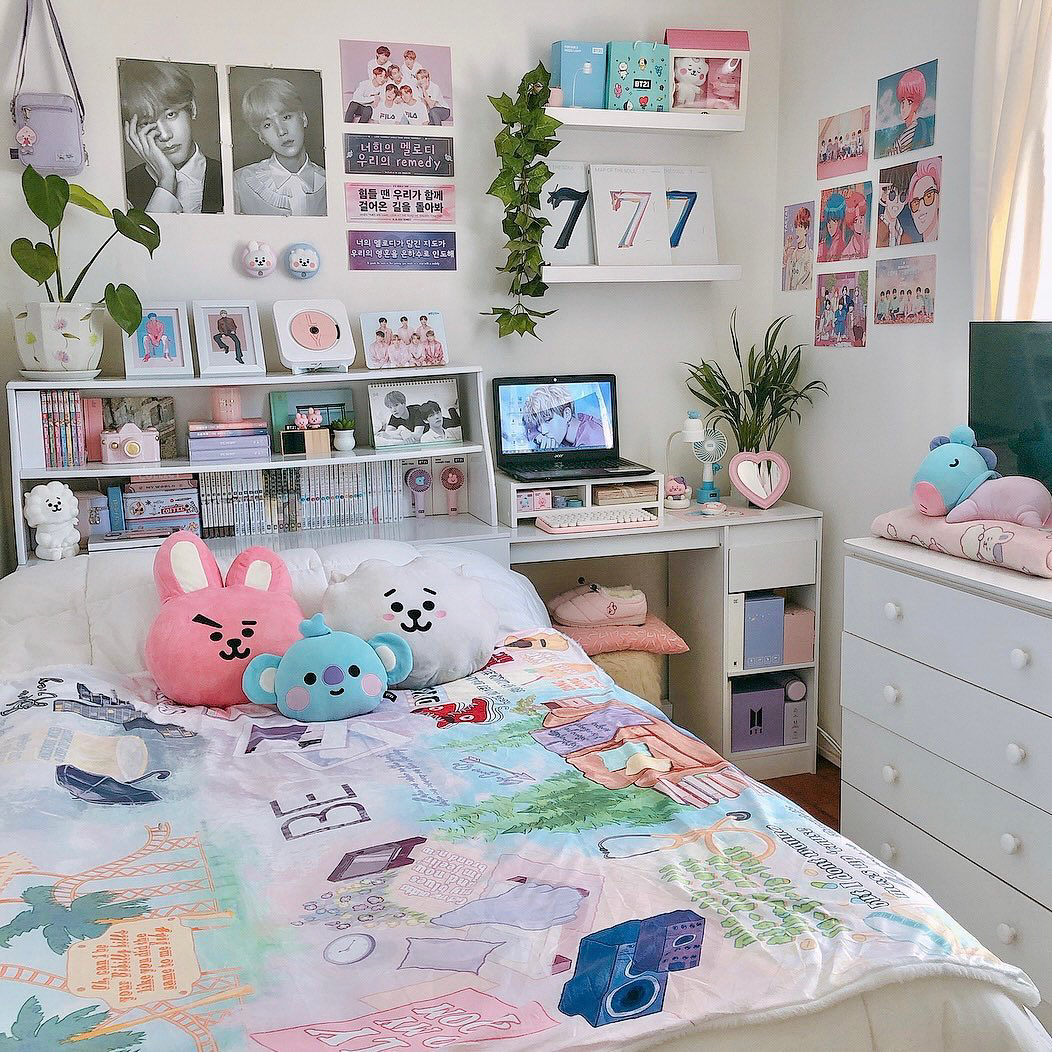 ideias de decoração de quarto kpop simples e barata