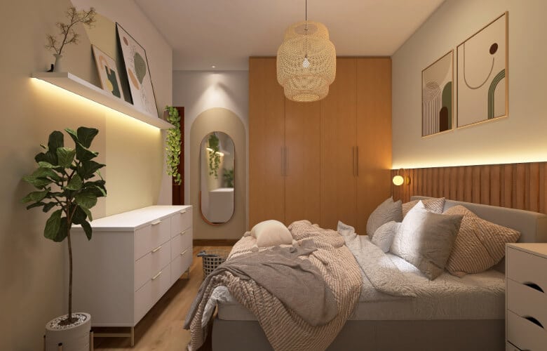 decoração de quarto pequeno casal