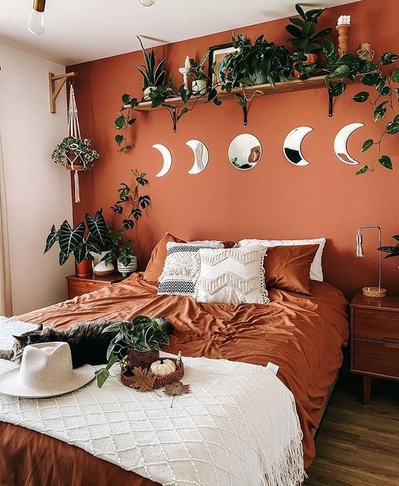 decoração de quarto terracota