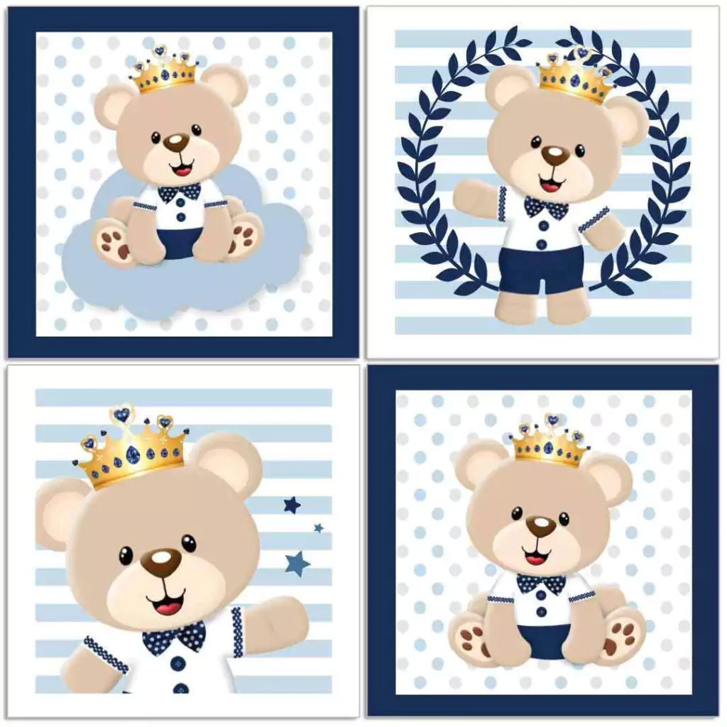 decoração de quarto urso principe