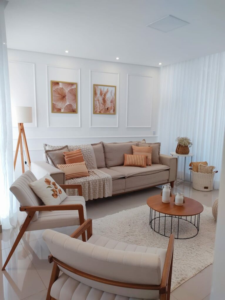 decoracao de sala com cores analogas