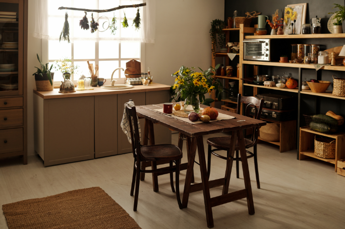 decoracao de sala com estilo cottagecore