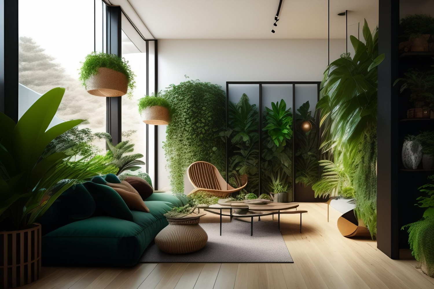 quanto custa decorar sala com plantas pendentes