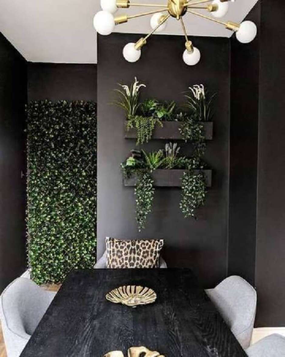 ideias de decoração sala com plantas pendentes