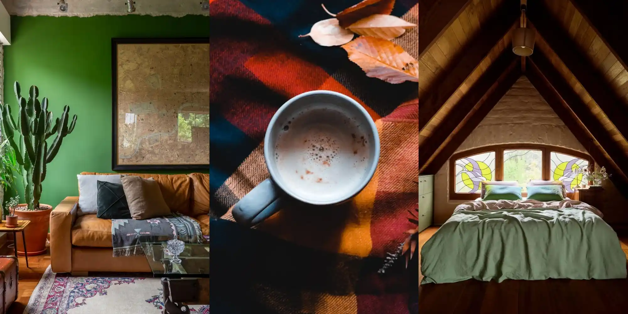 decoracao de sala com tons de outono