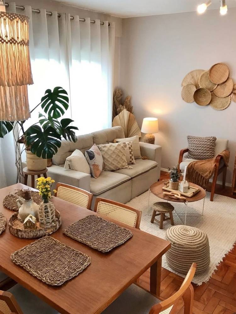 decoração de sala outono vs primavera