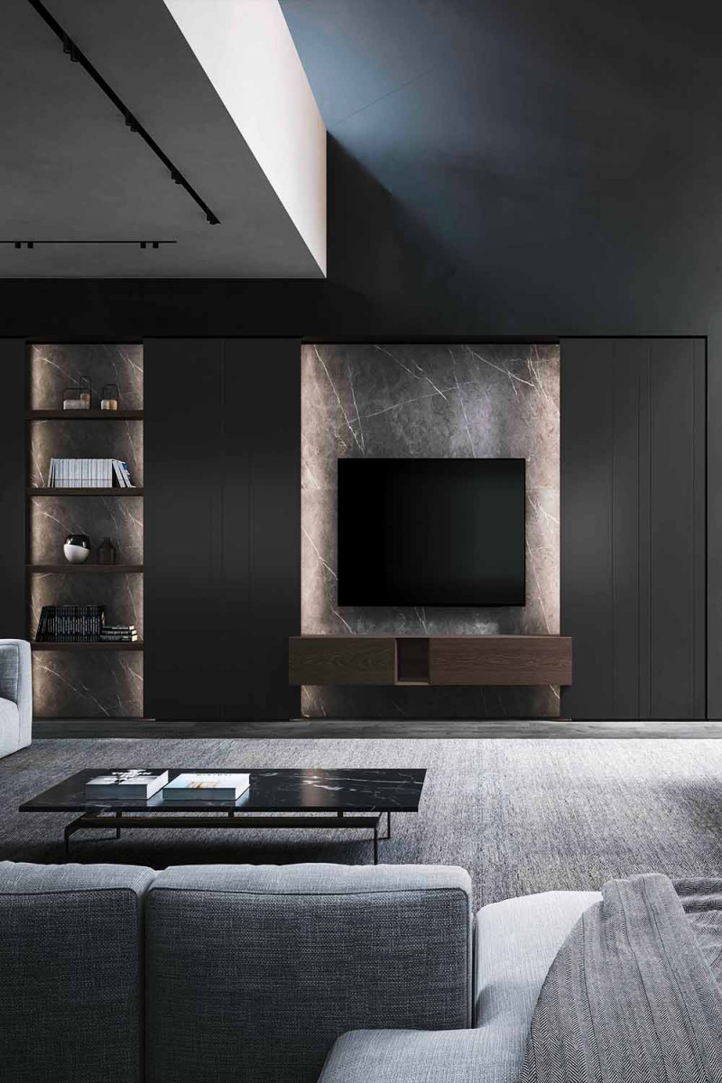 como evitar que a sala com preto pareca escura