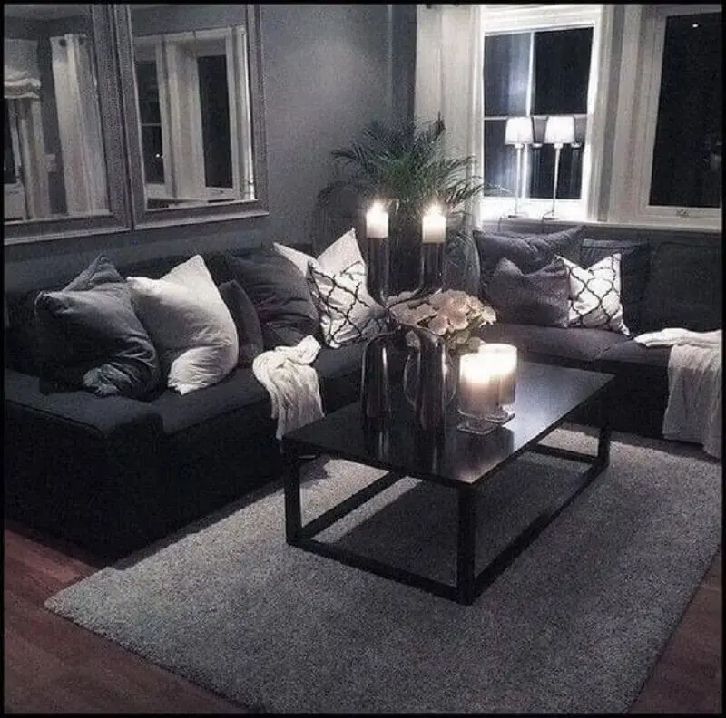 7 ideias para usar preto na sala sem sobrecarregar