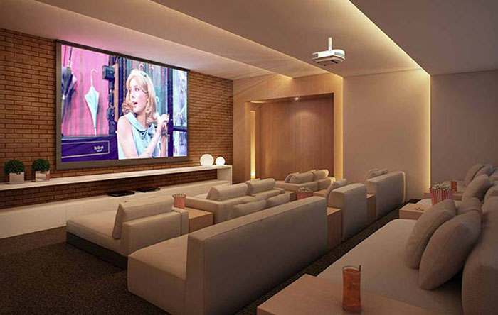 decoracao de sala de cinema em casa