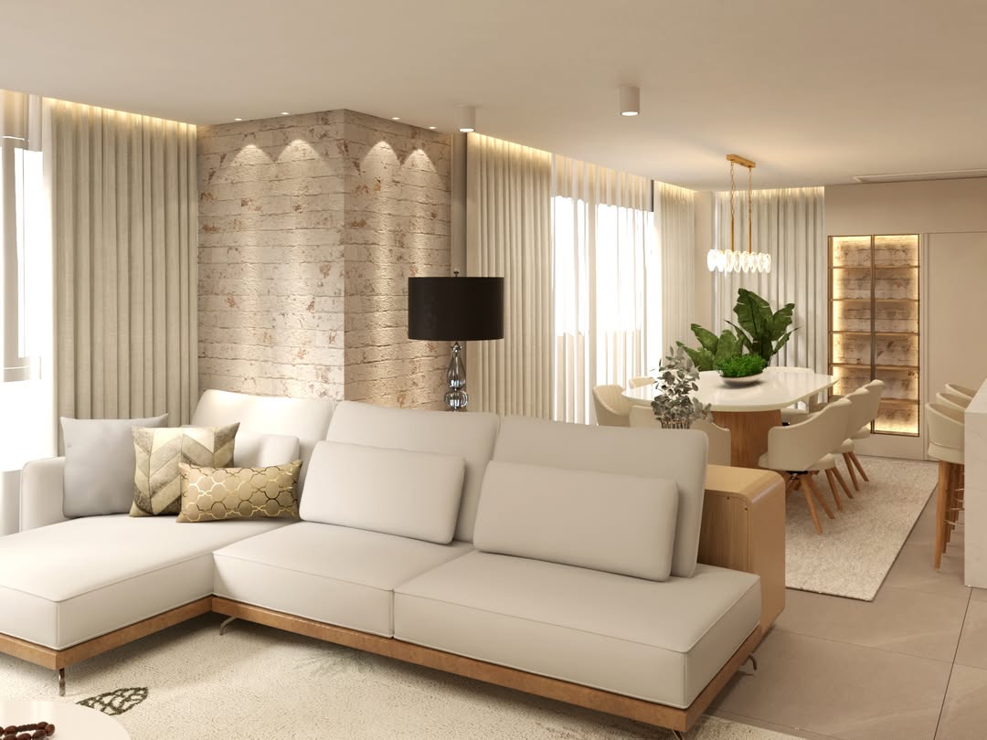 iluminação indireta sala de estar moderna led