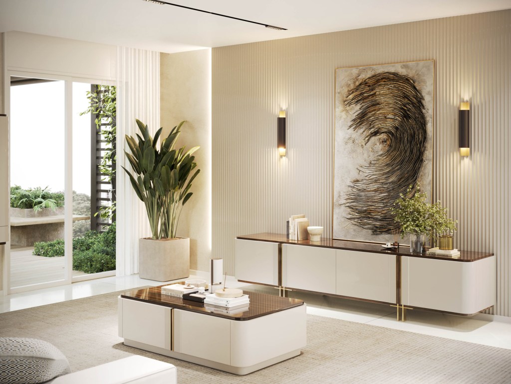 iluminação indireta sala de estar moderna led