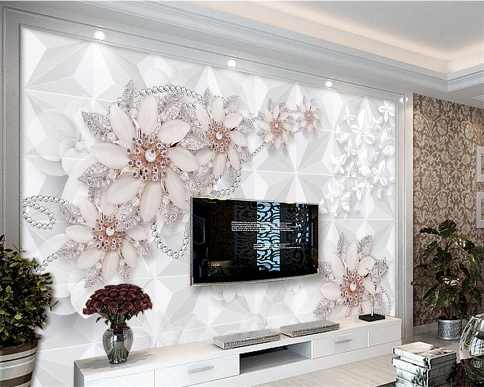 decoração de sala papel de parede