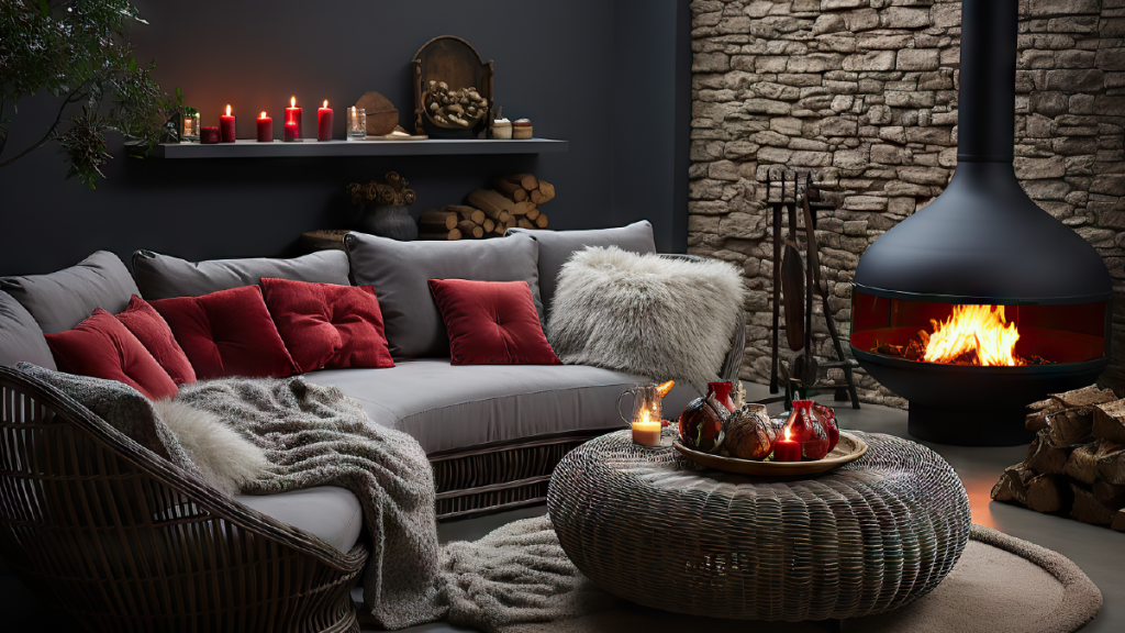 decoracao de sala para o inverno