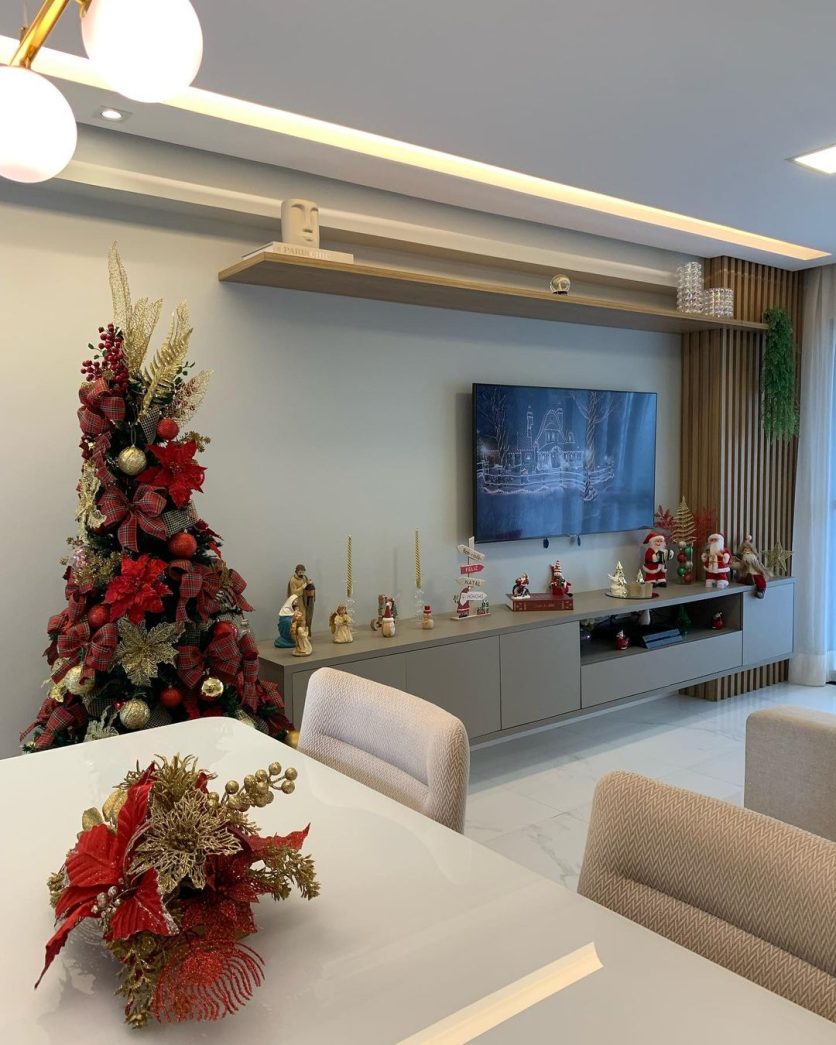 decoração de sala para o natal tradicional vs moderno
